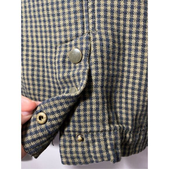 Size 12, Hei Hei Anthropology, Delaney jacket army green and black gingham back. - Picture 10 of 12